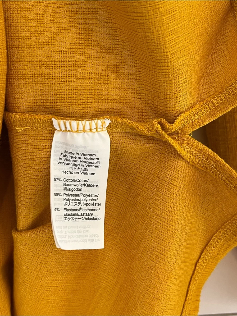 J. Crew Textured V-Neck Top — Mustard Yellow